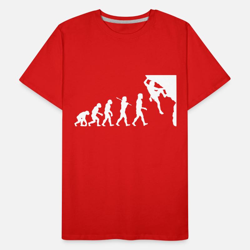 Rock Climbing Evolution T-shirt bio Premium Homme
