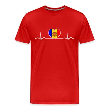 Andorra - Men's Premium Organic T-Shirt - red - Front - Damien (186cm)