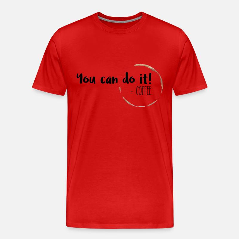 Coffee 2 - Männer Premium Bio T-Shirt - Rot