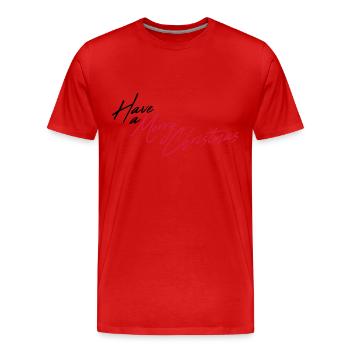 cool have a merry christmas weihnachten frohe weih - Männer Premium Bio T-Shirt - Rot - Vorne - Damien (186cm)