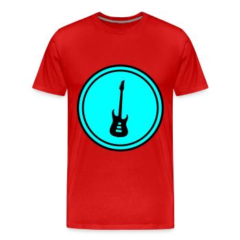 Guitar Symbol - Men's Premium Organic T-Shirt - red - Front - Damien (186cm)