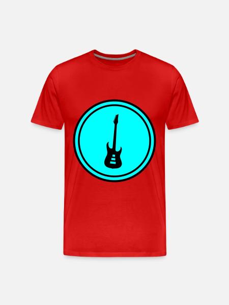 Guitar Symbol - Men's Premium Organic T-Shirt - red