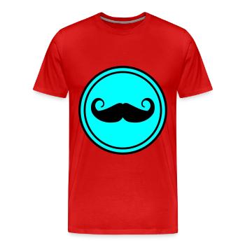 Schnurrbart symbol - Männer Premium Bio T-Shirt - Rot - Vorne - Damien (186cm)