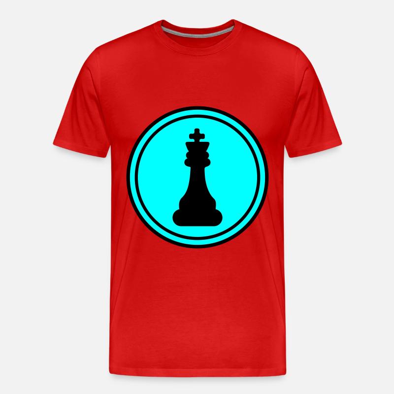 Schachfigur König - Männer Premium Bio T-Shirt - Rot