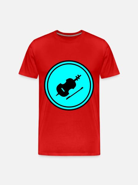 Violin Icon symbol - Men's Premium Organic T-Shirt - red