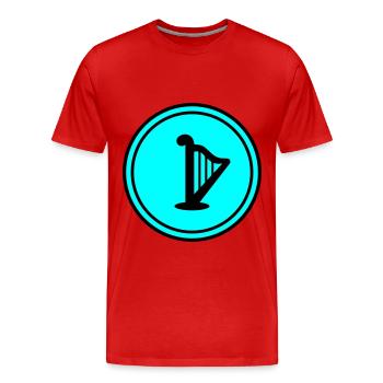 Harp symbol - Men's Premium Organic T-Shirt - red - Front - Damien (186cm)