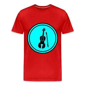 Violin icon icon - Men's Premium Organic T-Shirt - red - Front - Damien (186cm)