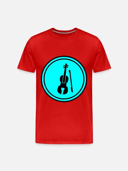 Icône de violon - T-shirt bio Premium Homme - rouge