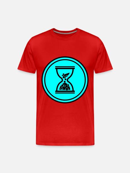 Sanduhr Symbol - Männer Premium Bio T-Shirt - Rot