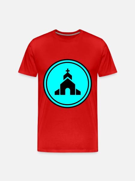 Kirche glaube - Männer Premium Bio T-Shirt - Rot