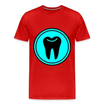 Tooth icon symbol - Men's Premium Organic T-Shirt - red - Front - Damien (186cm)