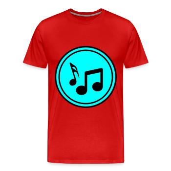 Musiknoten zeichen - Männer Premium Bio T-Shirt - Rot - Vorne - Damien (186cm)