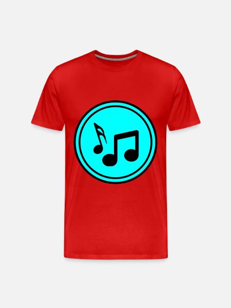 Musiknoten zeichen - Männer Premium Bio T-Shirt - Rot