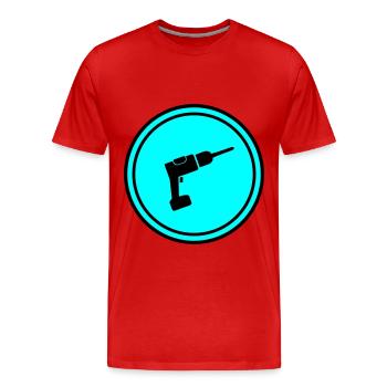 Bohrmaschine - Männer Premium Bio T-Shirt - Rot - Vorne - Damien (186cm)