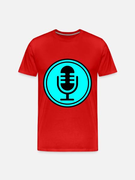 Microphone icon - Men's Premium Organic T-Shirt - red