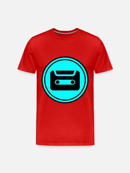 Kassette Symbol - Männer Premium Bio T-Shirt - Rot