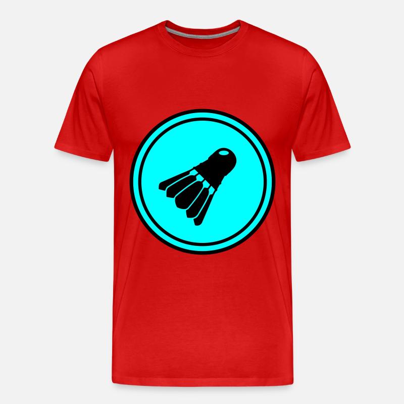badminton - Männer Premium Bio T-Shirt - Rot