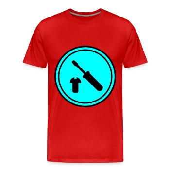 Schraubenzieher Symbol - Männer Premium Bio T-Shirt - Rot - Vorne - Damien (186cm)