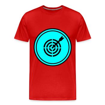 Symbole des fléchettes - T-shirt bio Premium Homme - rouge - Devant - Damien (186cm)