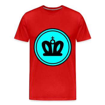 Krone - Männer Premium Bio T-Shirt - Rot - Vorne - Damien (186cm)
