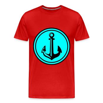 Anchor Icon Icon - Men's Premium Organic T-Shirt - red - Front - Damien (186cm)
