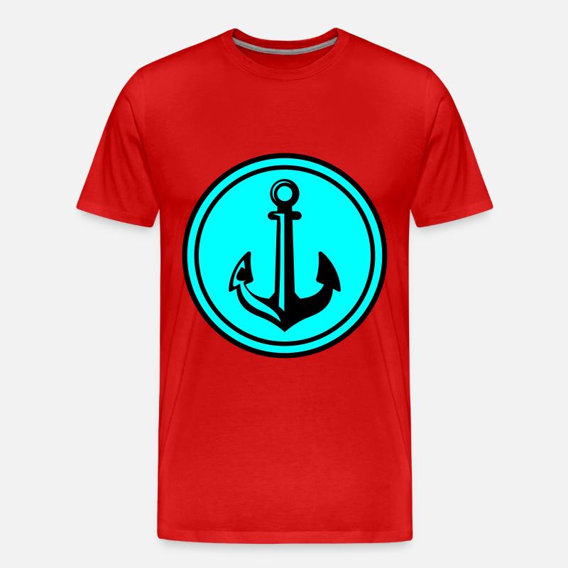 Anker Icon Symbol - Männer Premium Bio T-Shirt - Rot