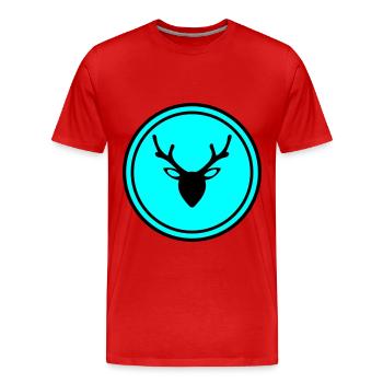 Deer Deer icon - Men's Premium Organic T-Shirt - red - Front - Damien (186cm)