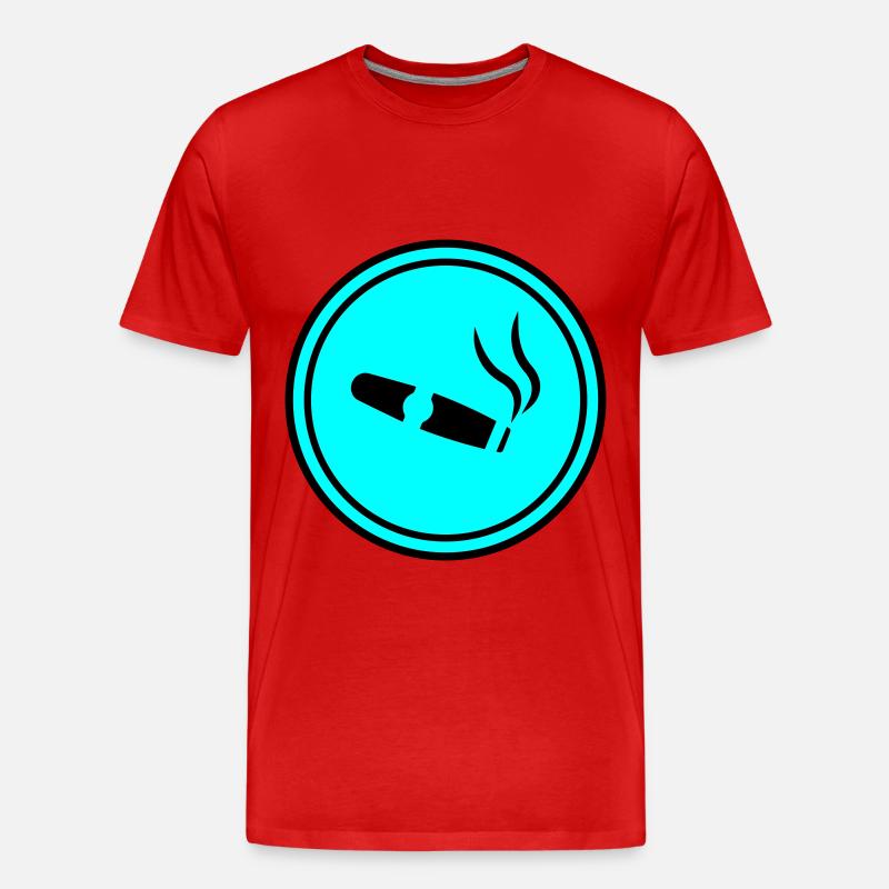 Zigarre Symbol - Männer Premium Bio T-Shirt - Rot