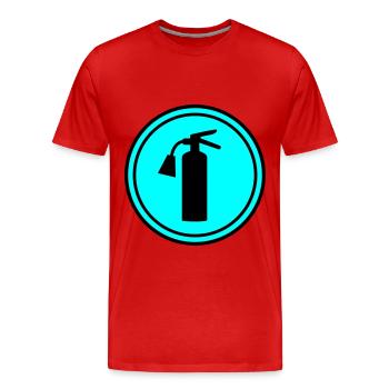 Symbole d’extincteur - T-shirt bio Premium Homme - rouge - Devant - Damien (186cm)