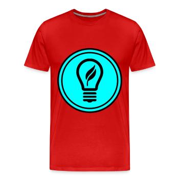 Icône d’ampoule - T-shirt bio Premium Homme - rouge - Devant - Damien (186cm)