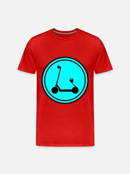 E-roller Icon - Männer Premium Bio T-Shirt - Rot