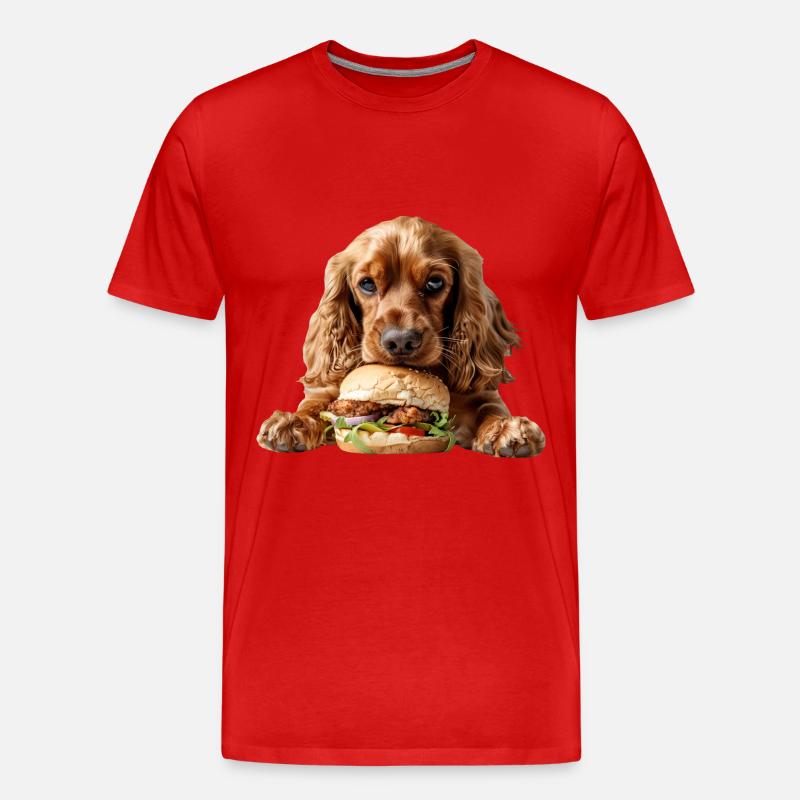 Cocker Spaniel - Männer Premium Bio T-Shirt - Rot