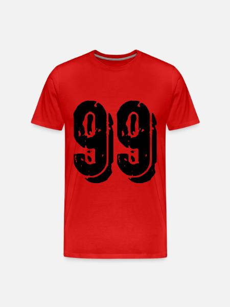 99 Number jersey - Men's Premium Organic T-Shirt - red