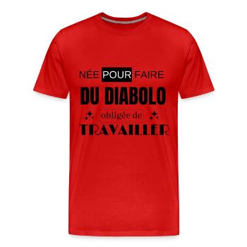 Cadeau humour diabolo cirque passion drôle - T-shirt bio Premium Homme - rouge - Devant - Damien (186cm)