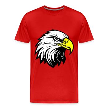 Eagle Head - Men's Premium Organic T-Shirt - red - Front - Damien (186cm)