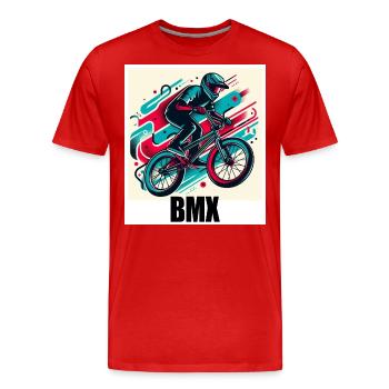 BMX Bike - Männer Premium Bio T-Shirt - Rot - Vorne - Damien (186cm)