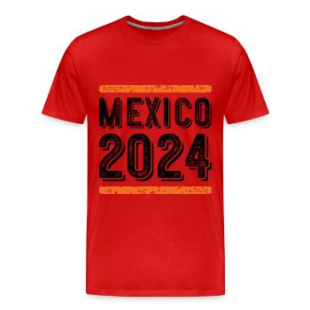 Mexico 2024 Vintage - Men's Premium Organic T-Shirt - red - Front - Damien (186cm)