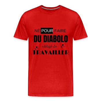 Cadeau humour diabolo cirque passion drôle - T-shirt bio Premium Homme - rouge - Devant - Damien (186cm)