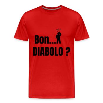 Cadeau humour diabolo cirque passion drôle - T-shirt bio Premium Homme - rouge - Devant - Damien (186cm)