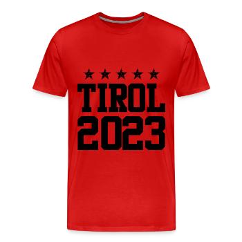 Tyrol 2023 - T-shirt bio Premium Homme - rouge - Devant - Damien (186cm)