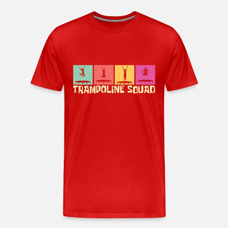 Trampoline Squad- Trampoline Geschenkidee - Männer Premium Bio T-Shirt - Rot