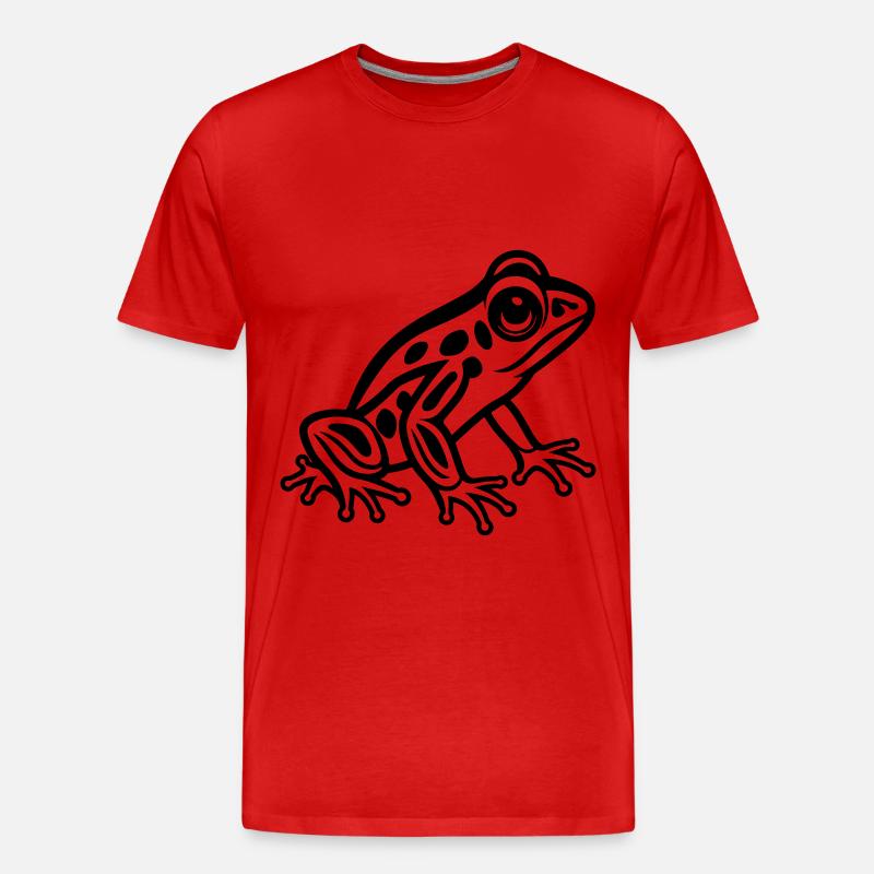 Frosch Tier - Männer Premium Bio T-Shirt - Rot