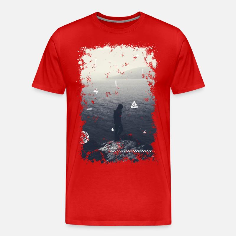 MEER - Männer Premium Bio T-Shirt - Rot