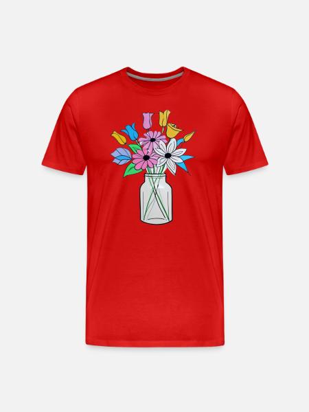 Beautiful flower mix - Men's Premium Organic T-Shirt - red