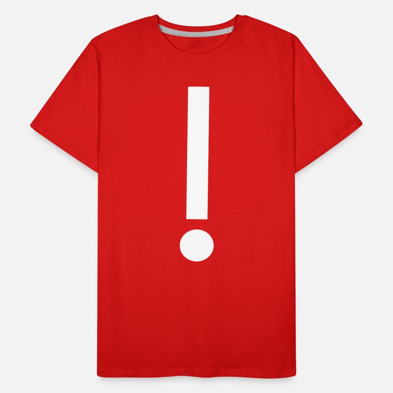Exclamation Mark Template Design Pattern Men's Premium Organic T-Shirt