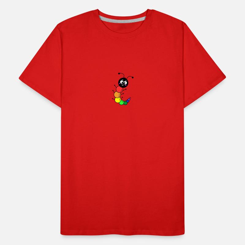 Regenbogen Raupe Männer Premium Bio T-Shirt