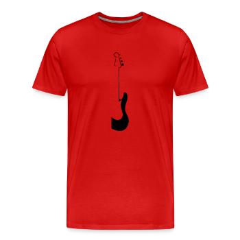 guitare - T-shirt bio Premium Homme - rouge - Devant - Damien (186cm)
