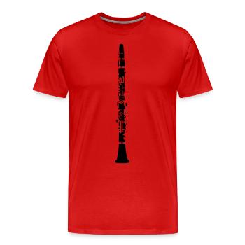 Klarinette - Männer Premium Bio T-Shirt - Rot - Vorne - Damien (186cm)