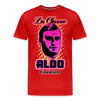 la classe aldo - T-shirt bio Premium Homme - rouge - Devant - Damien (186cm)