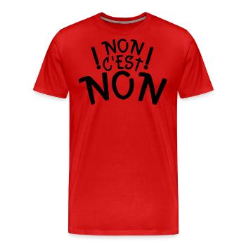 non c’est non - T-shirt bio Premium Homme - rouge - Devant - Damien (186cm)